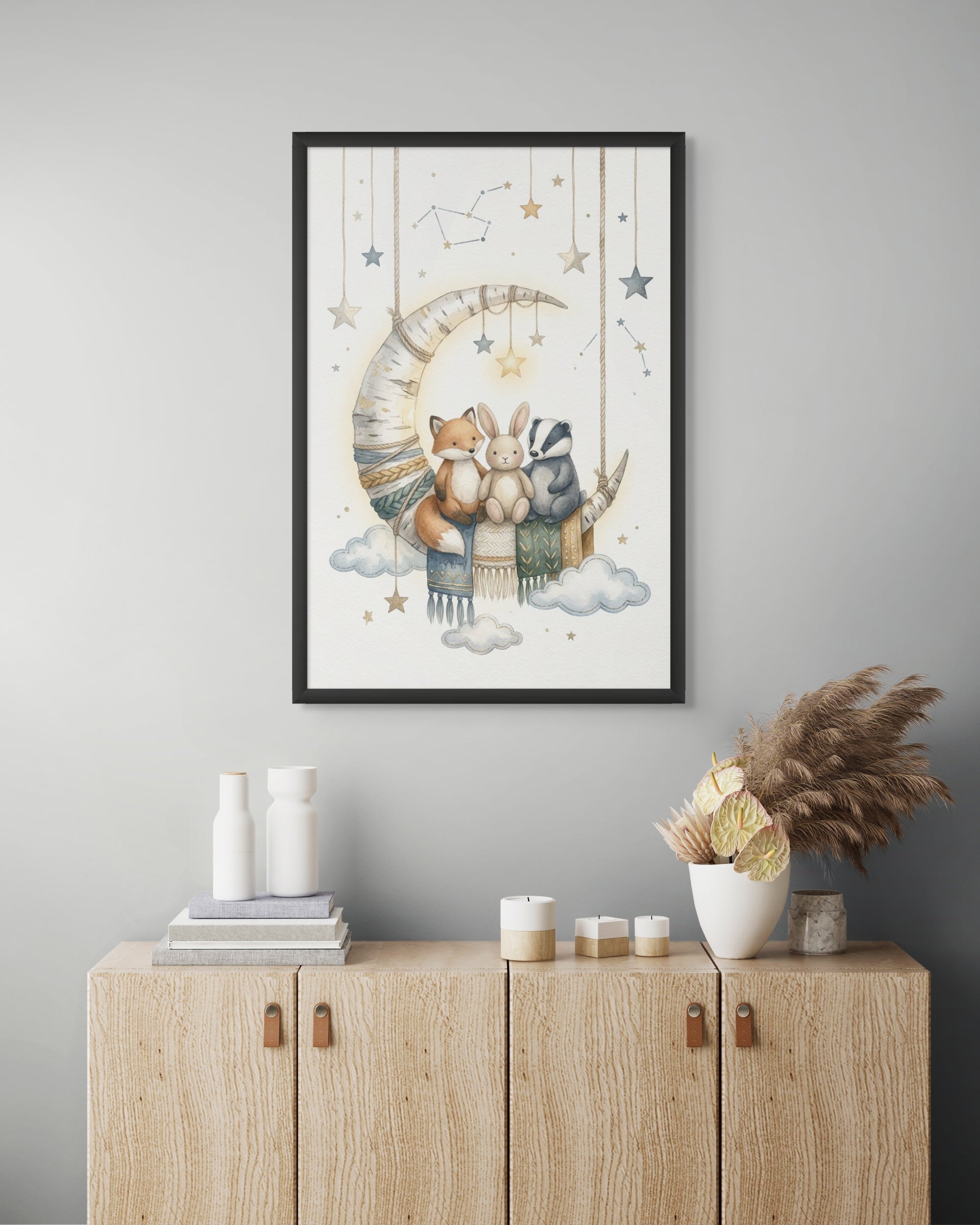 Mondlicht über Porto Celeste – Wandbild auf Leinwand, Aluminium oder Poster