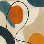 Mid-Century Vormenspel kunstwerk