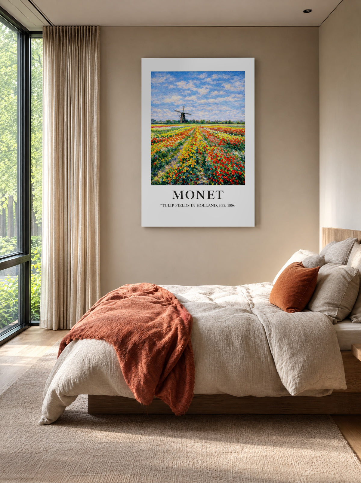 Tulpenzee bij Wolkenmolen als canvas zonder lijst aan de muur
