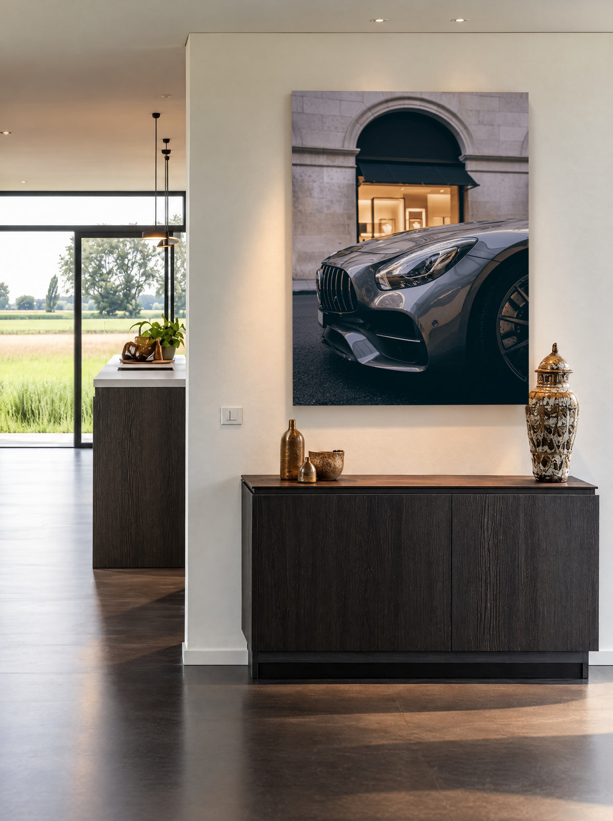 Urban Velocity Luxe als canvas zonder lijst aan de muur
