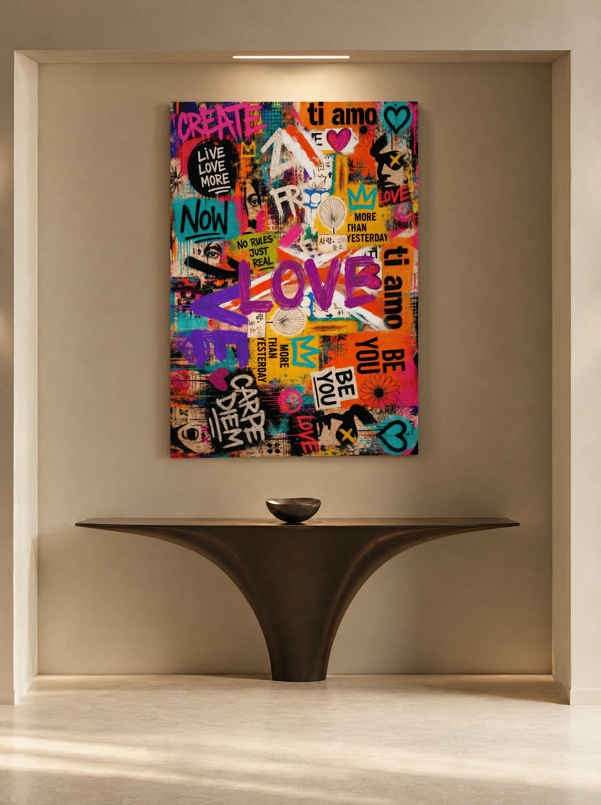 Vandaag Is Van Jou als canvas zonder lijst aan de muur