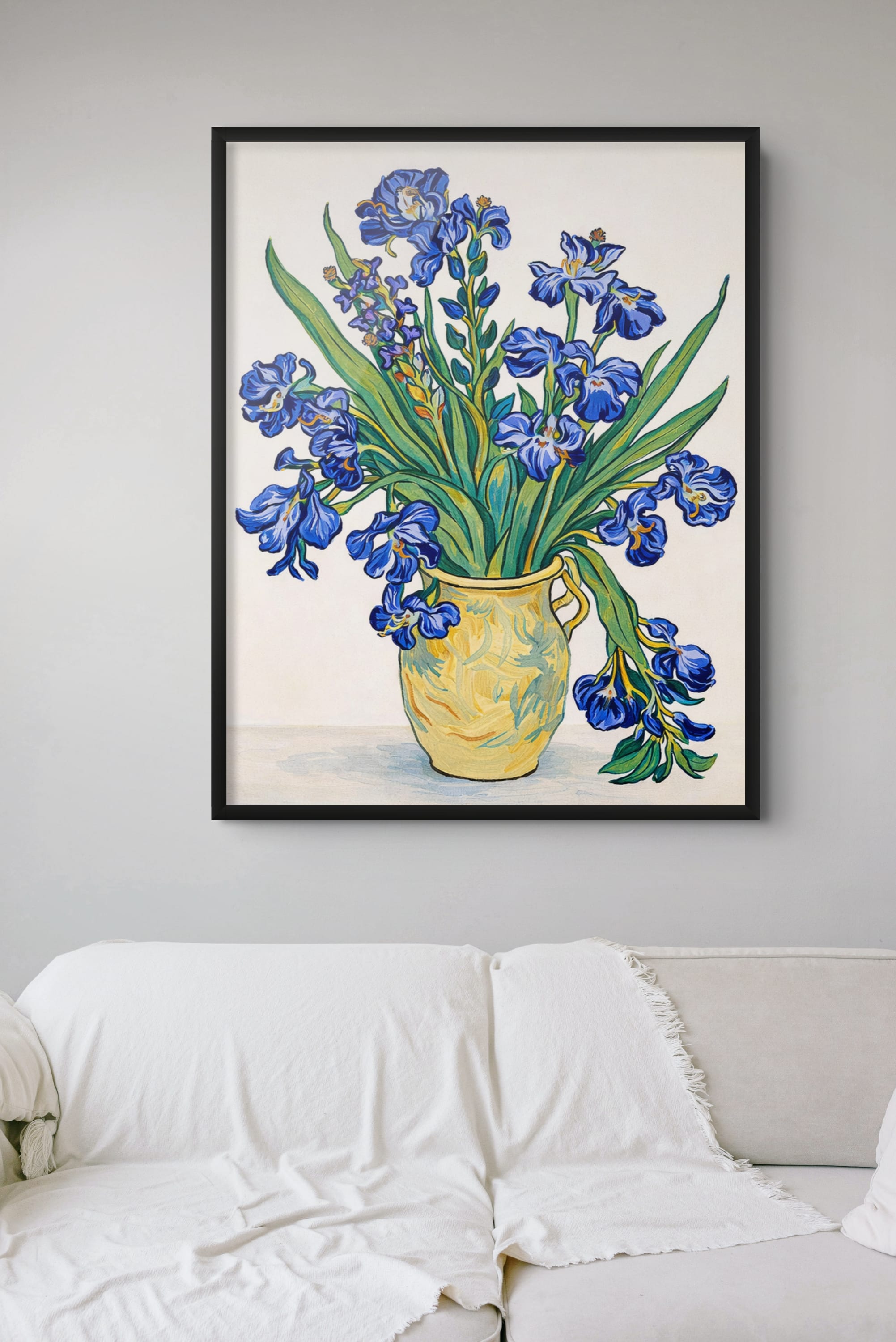 vase mit schwetlilien