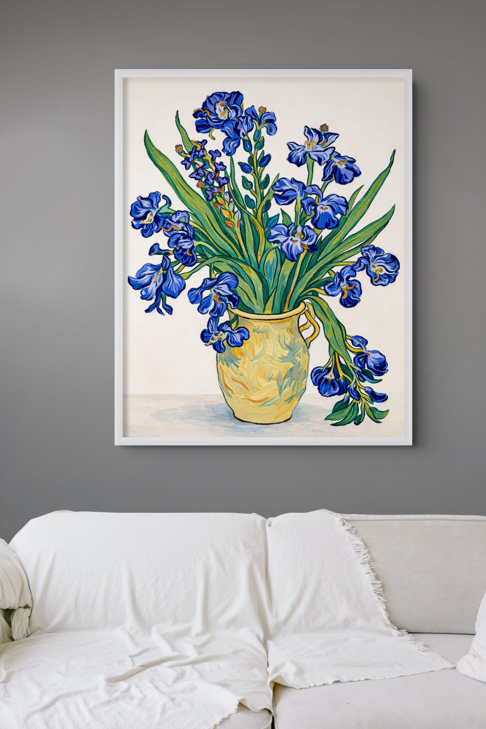 vase mit schwetlilien