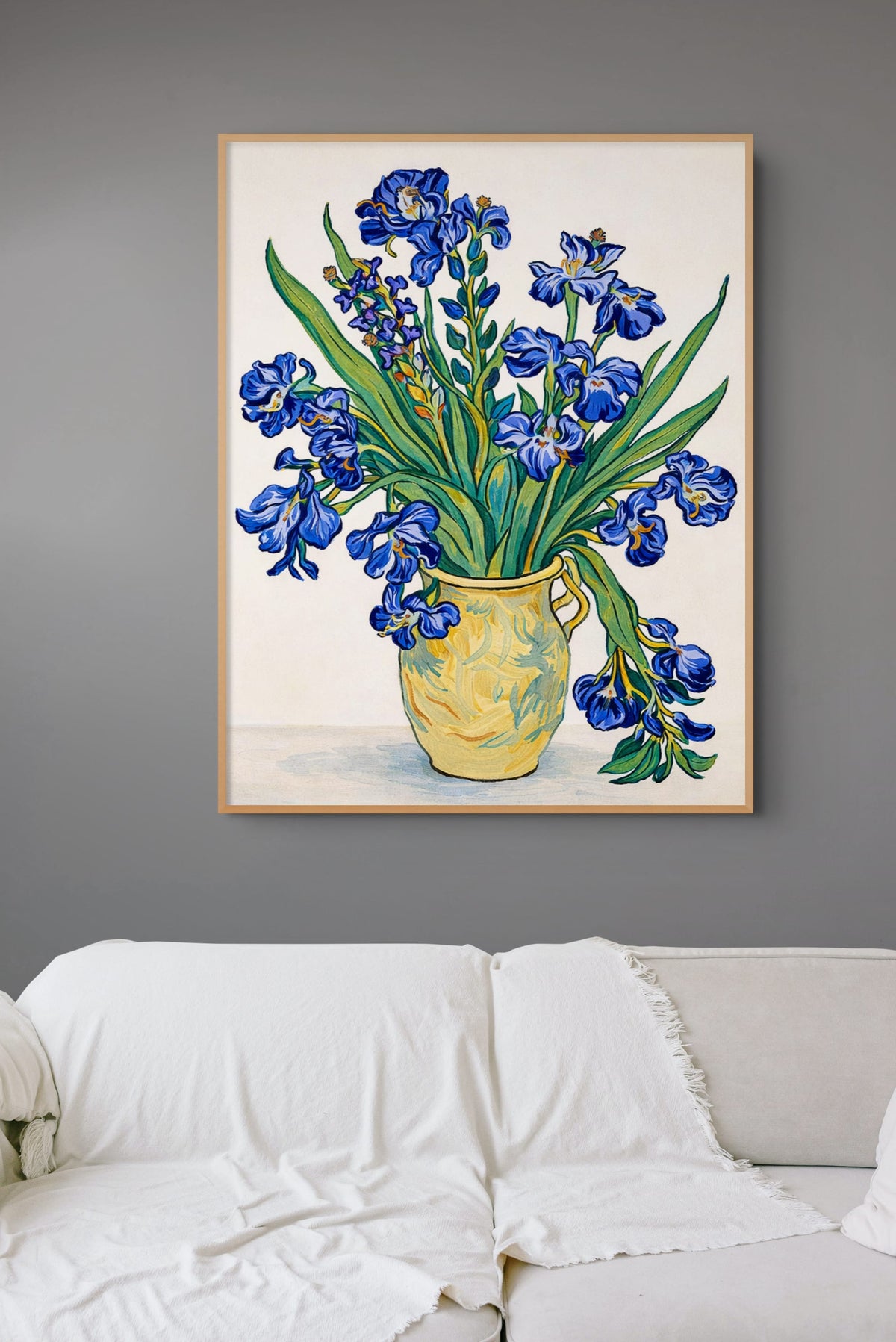 Irissen in Vaas Schilderij