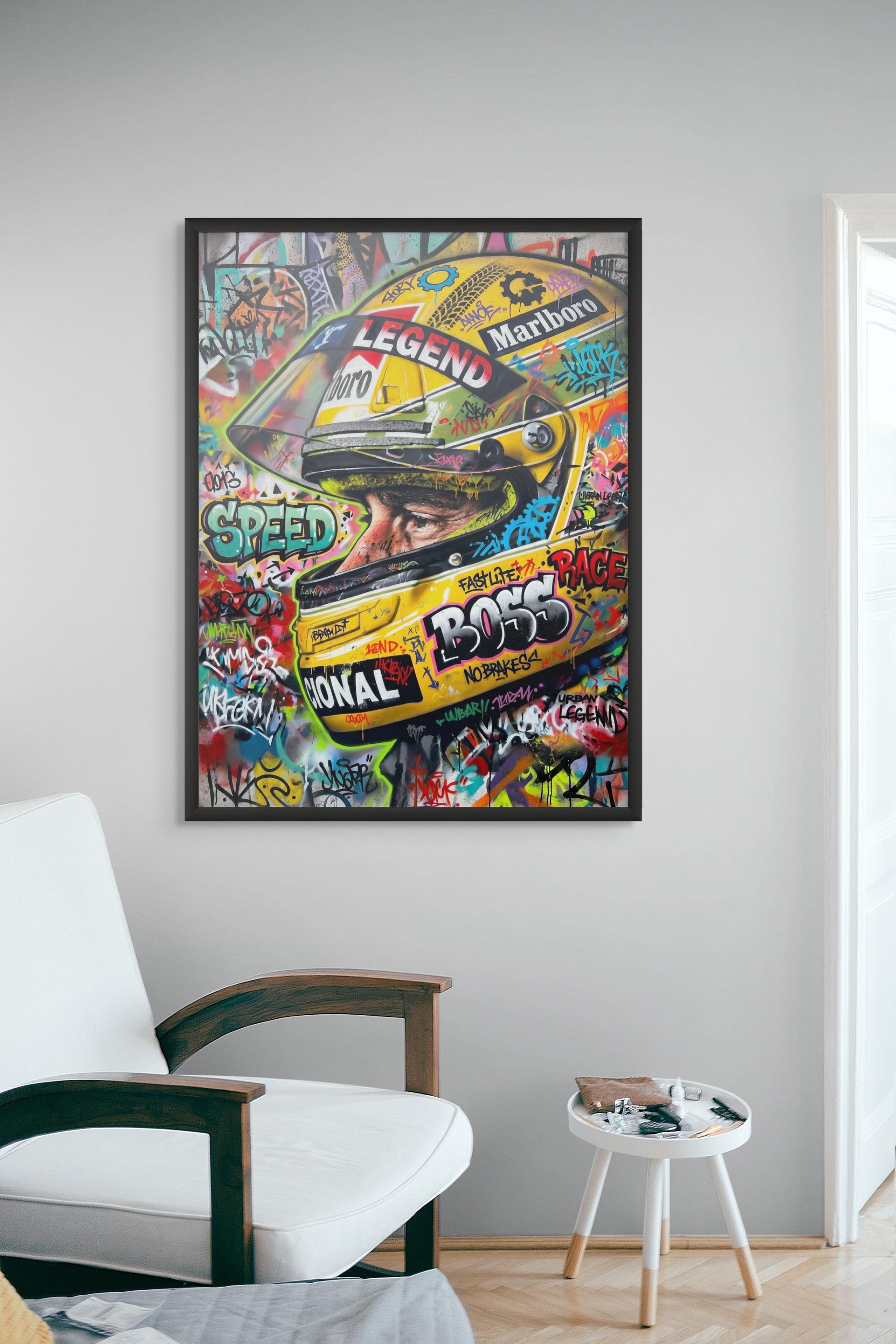 Snelheid Vandaal Legende Wanddecoratie – Stoere Auto Street Art Canvas Print