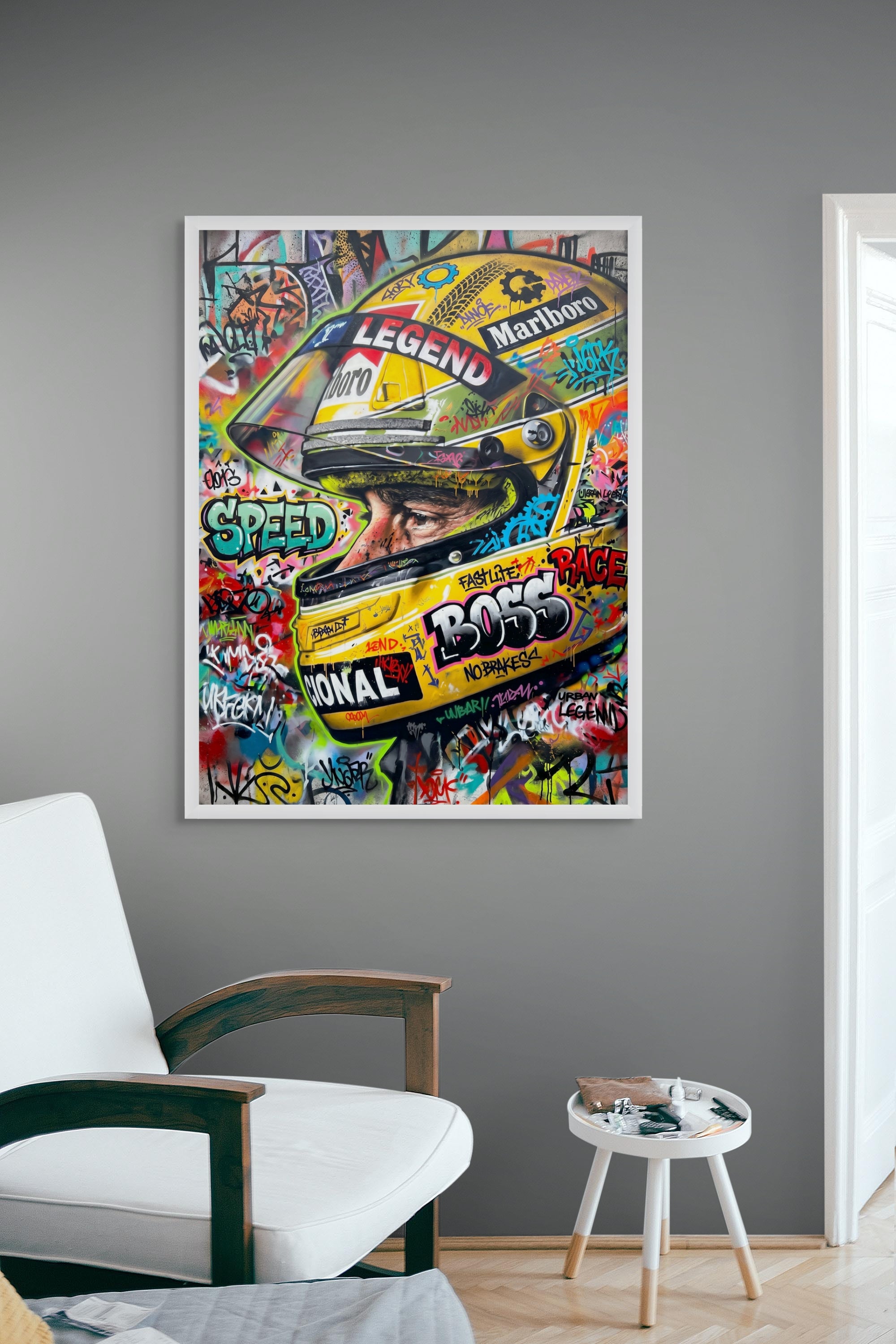 Snelheid Vandaal Legende Wanddecoratie – Stoere Auto Street Art Canvas Print