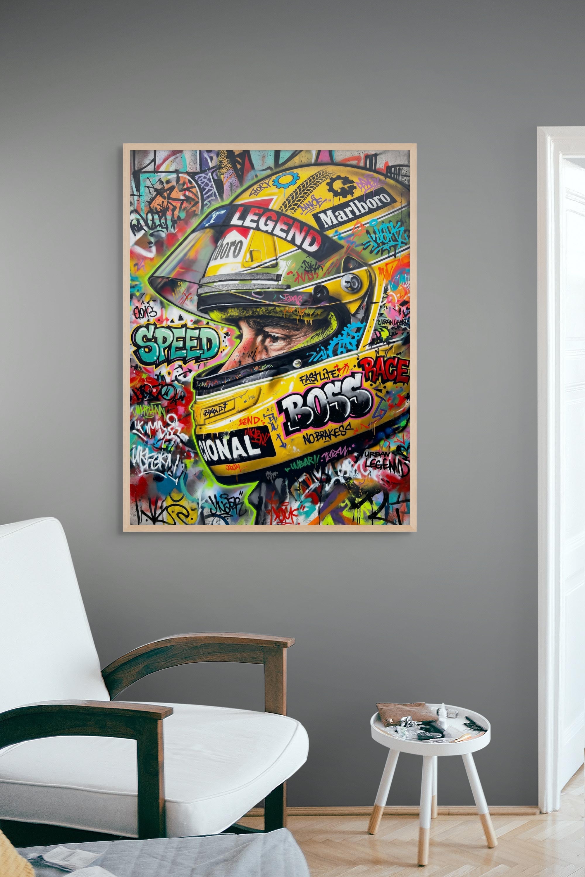 Snelheid Vandaal Legende Wanddecoratie – Stoere Auto Street Art Canvas Print