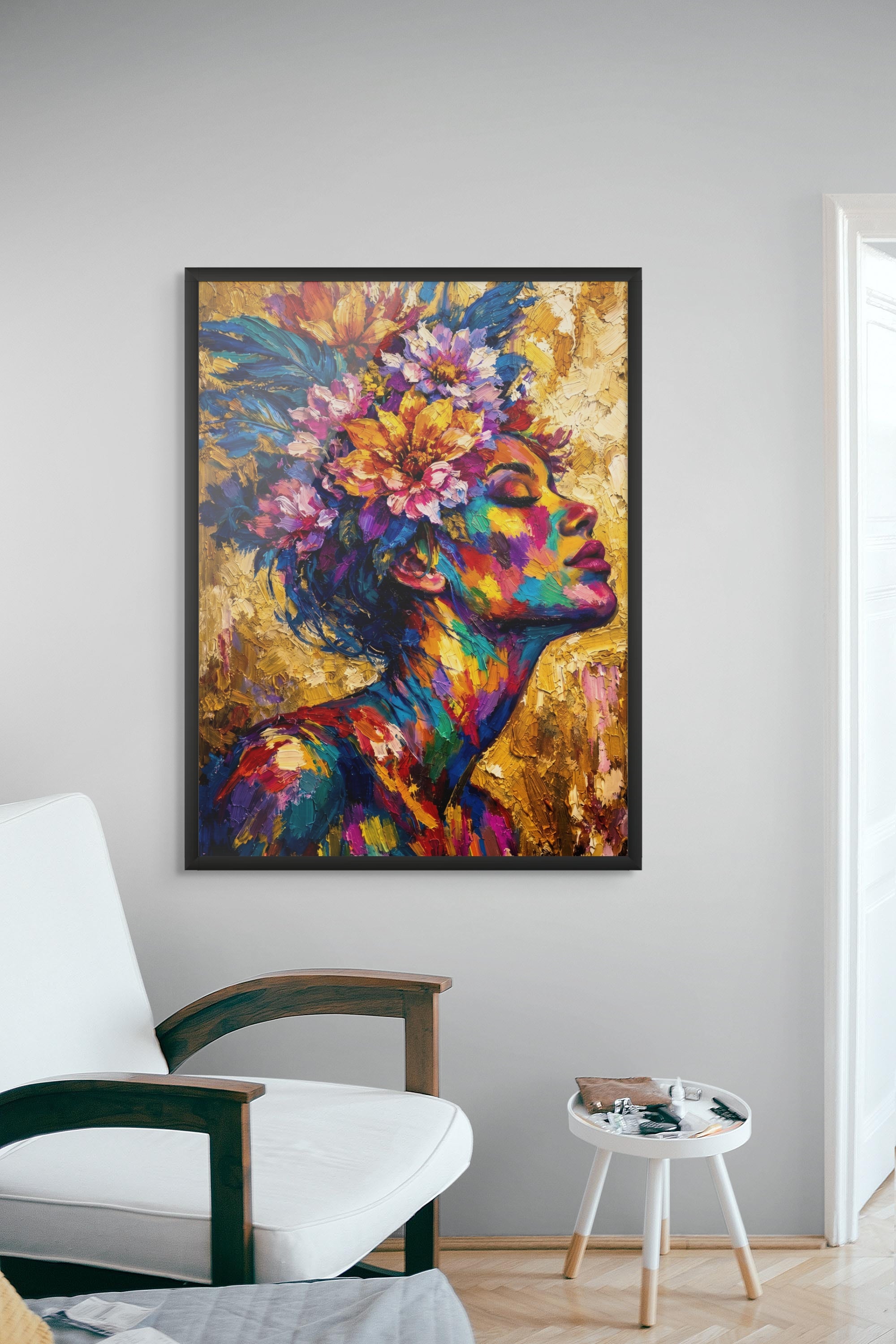 Fluwelen Bloesem Koorts Wanddecoratie – Sensueel Bloemen Canvas Print