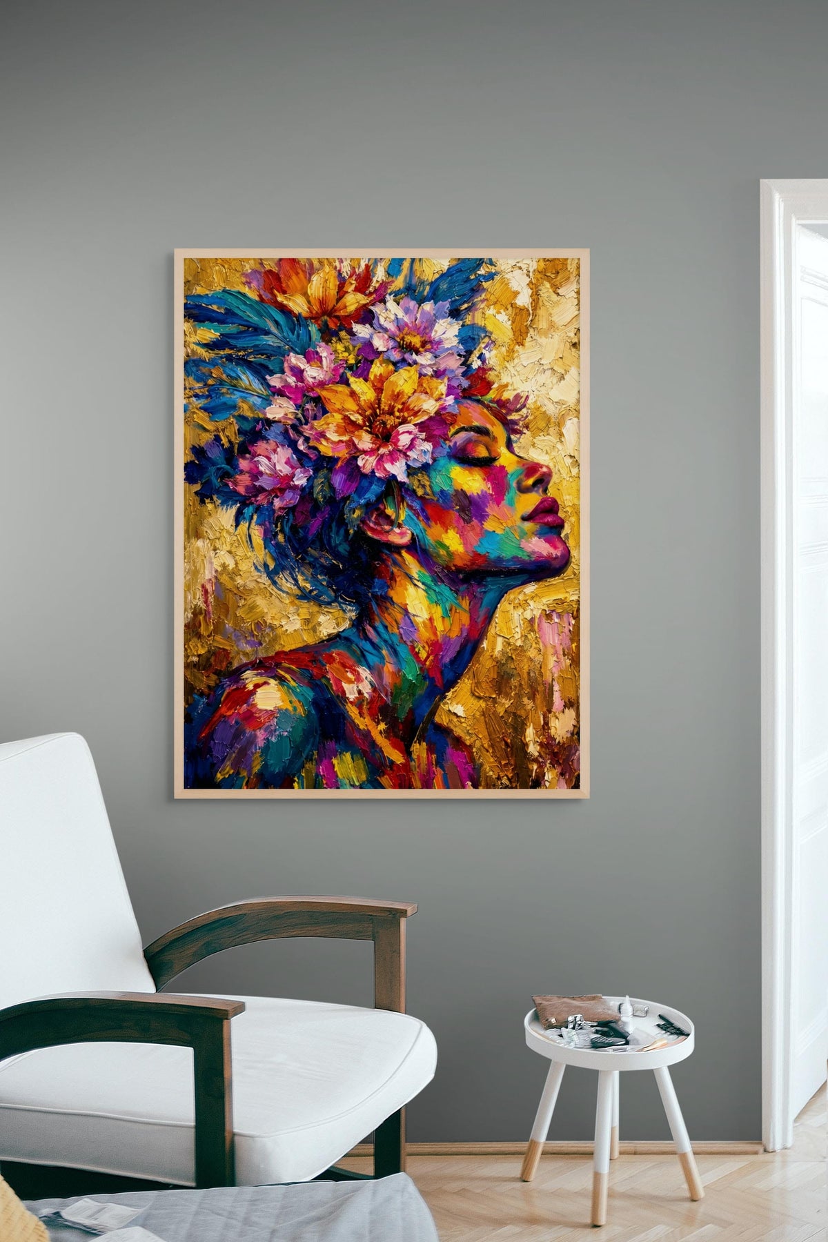 Velvet Bloom Fever Wall Decor – Sensual Floral Canvas Print