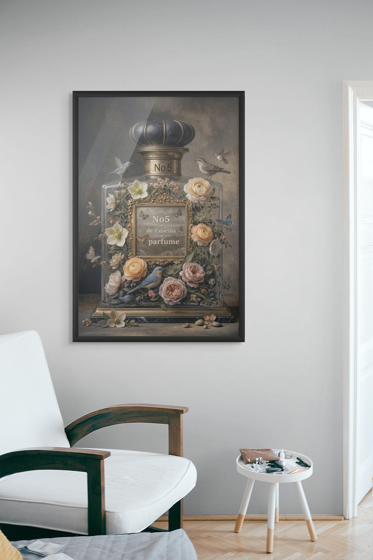 Vintage Bloom Essence – Wandbild auf Leinwand