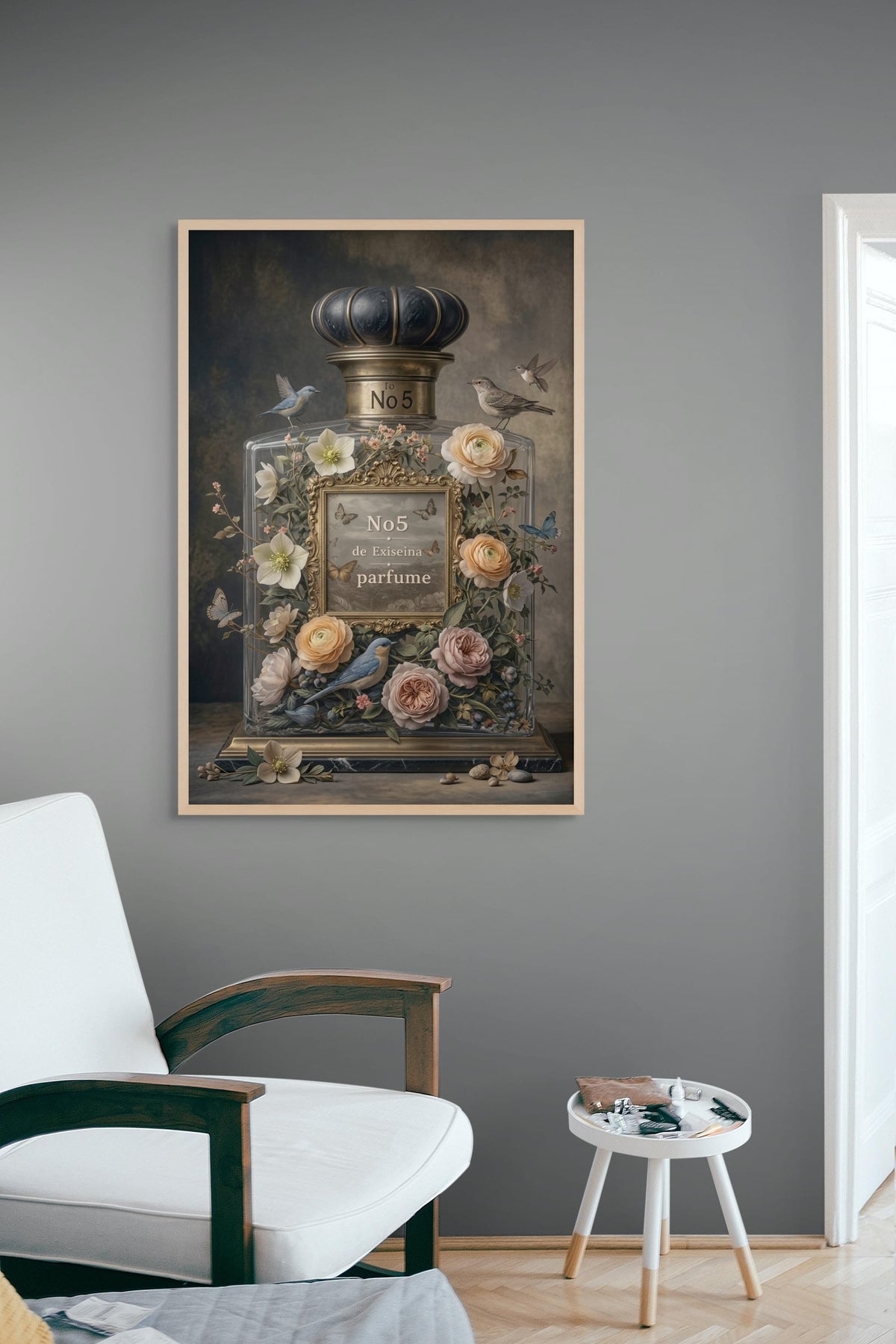 Vintage Bloom Essence – Wandbild auf Leinwand, Aluminium oder Poster