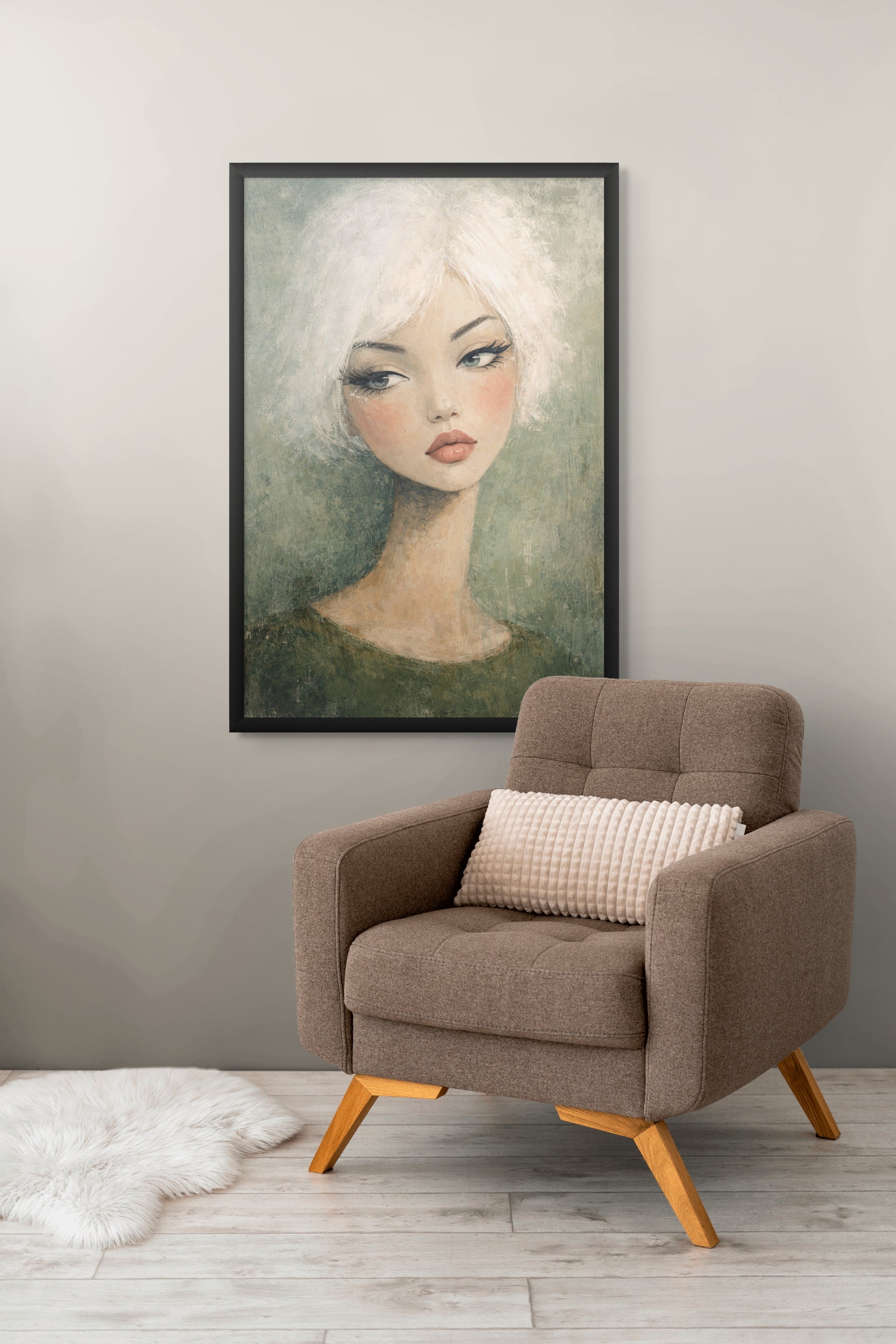 Flüstern der Eleganz – Wandbild auf Leinwand, Aluminium oder Poster