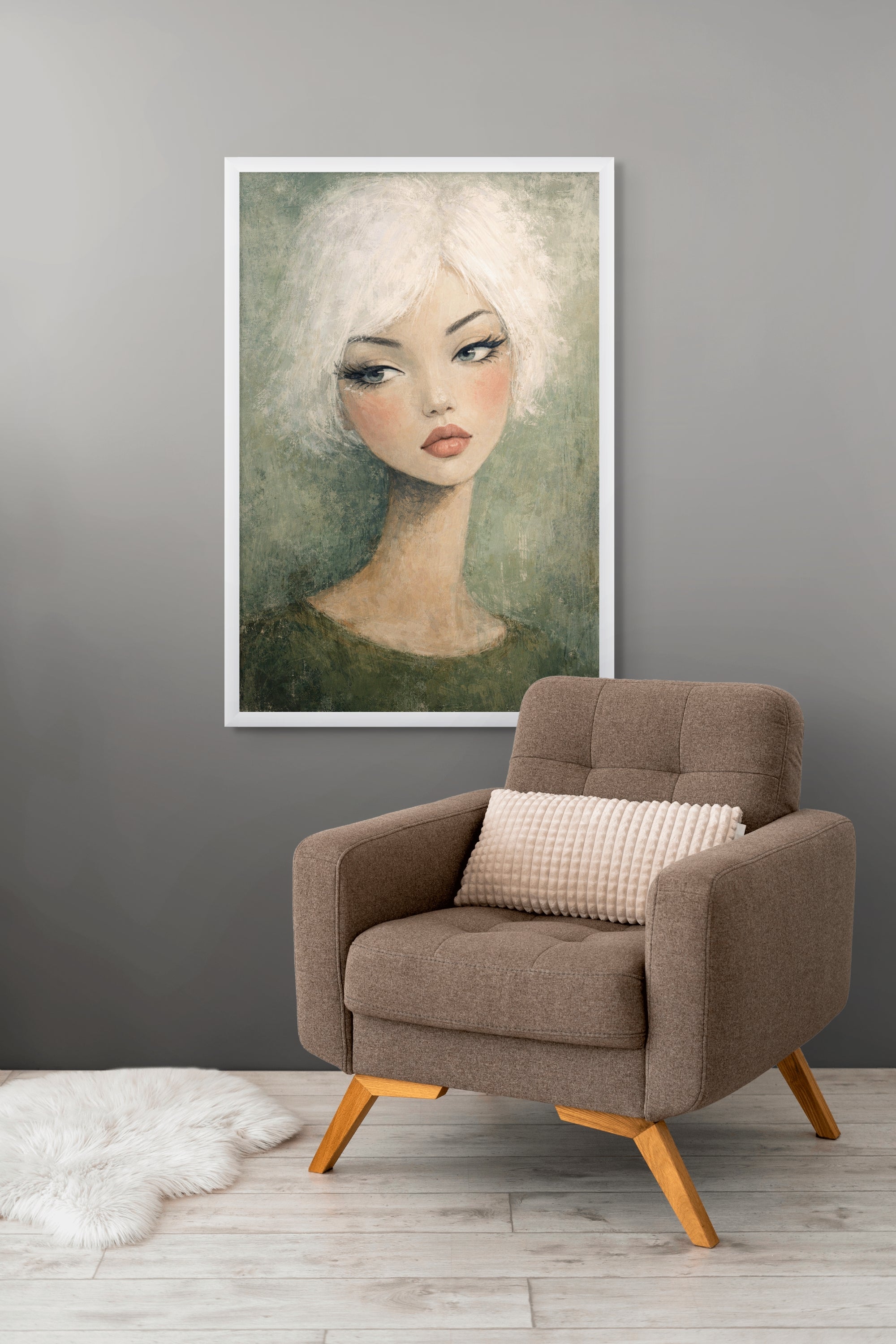 Flüstern der Eleganz – Wandbild auf Leinwand, Aluminium oder Poster