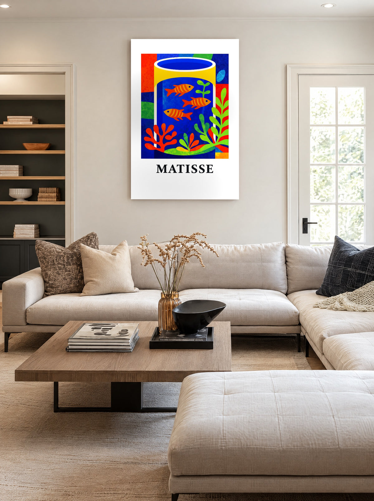 Vrolijke Tropische Visjes als canvas zonder lijst aan de muur