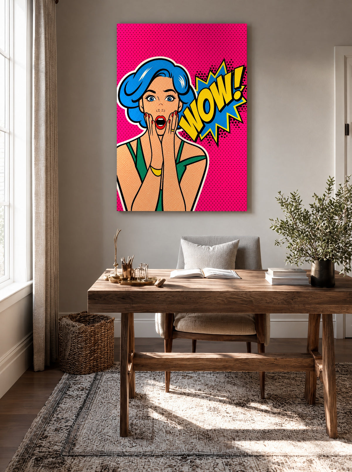WOW! Kleurkracht als canvas zonder lijst aan de muur