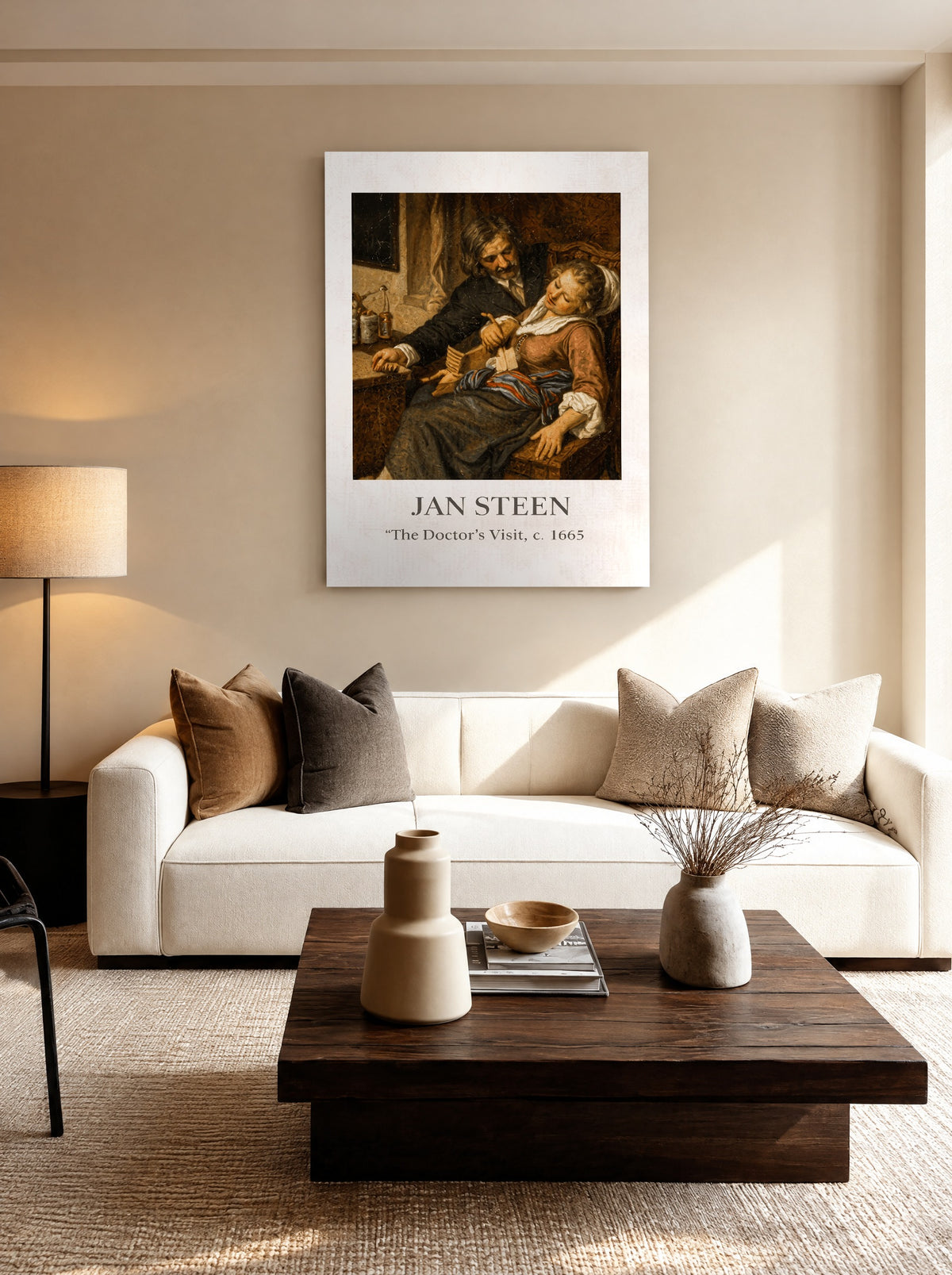 Zachte Chaos op Doktersbezoek als canvas zonder lijst aan de muur