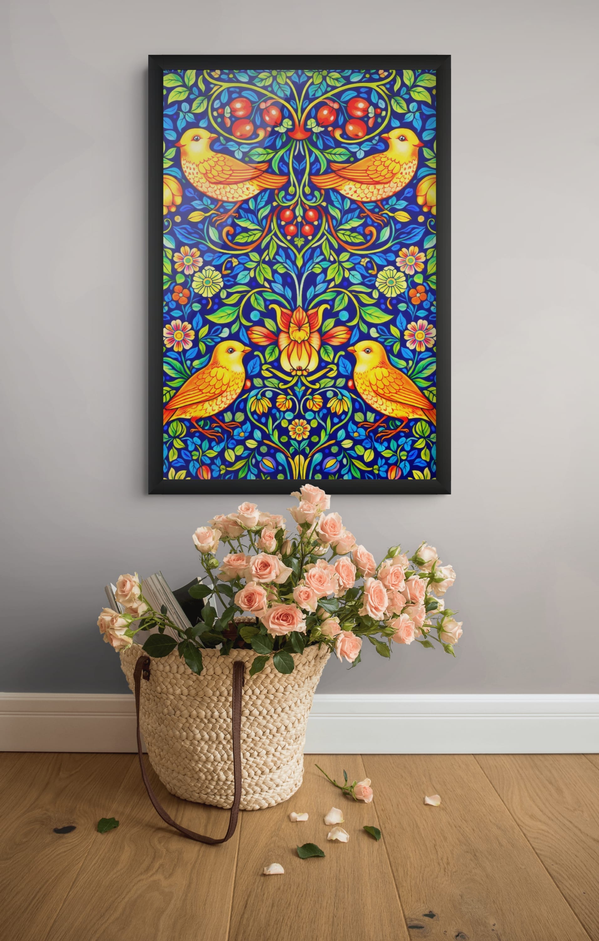 Zangvogels tussen Bessen en Bloemen