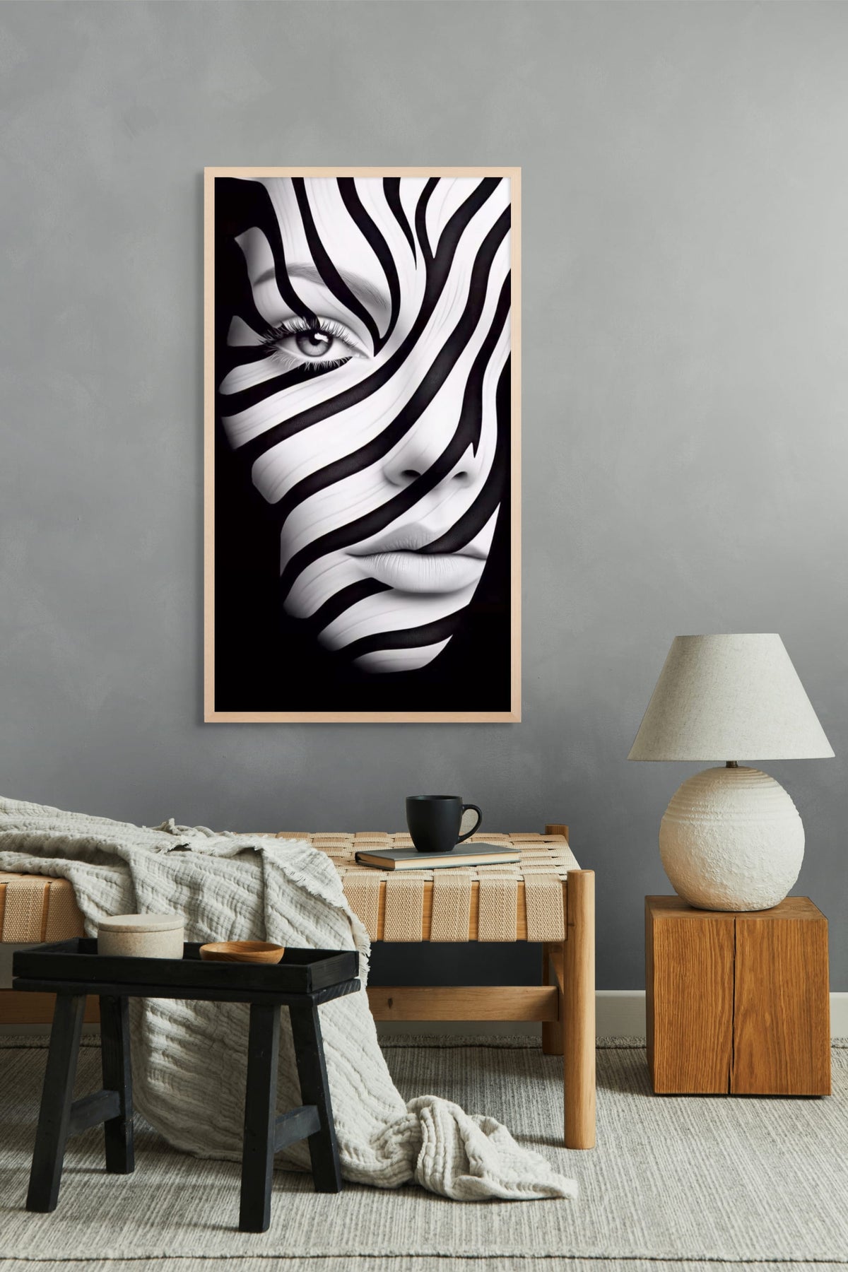 Zebraziel met Stille Blik Wanddecoratie | ArtifyCanvas