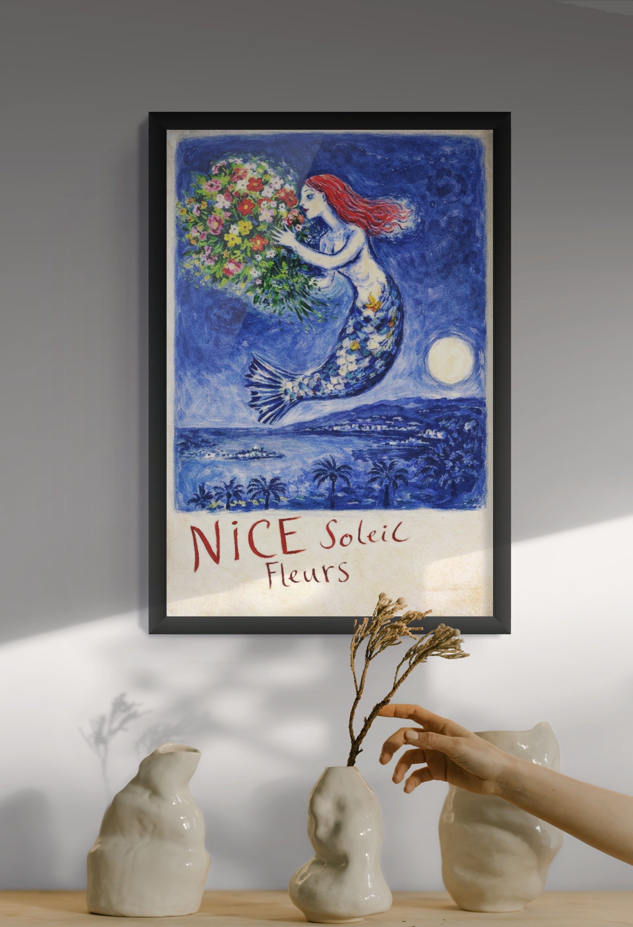 Mondlicht über Porto Celeste – Wandbild auf Leinwand, Aluminium oder Poster