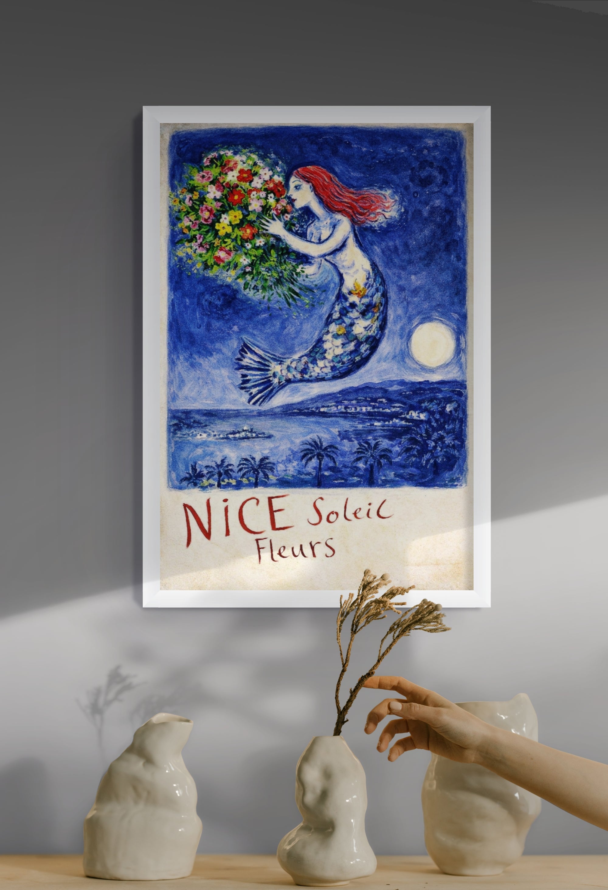 Mondlicht über Porto Celeste – Wandbild auf Leinwand, Aluminium oder Poster