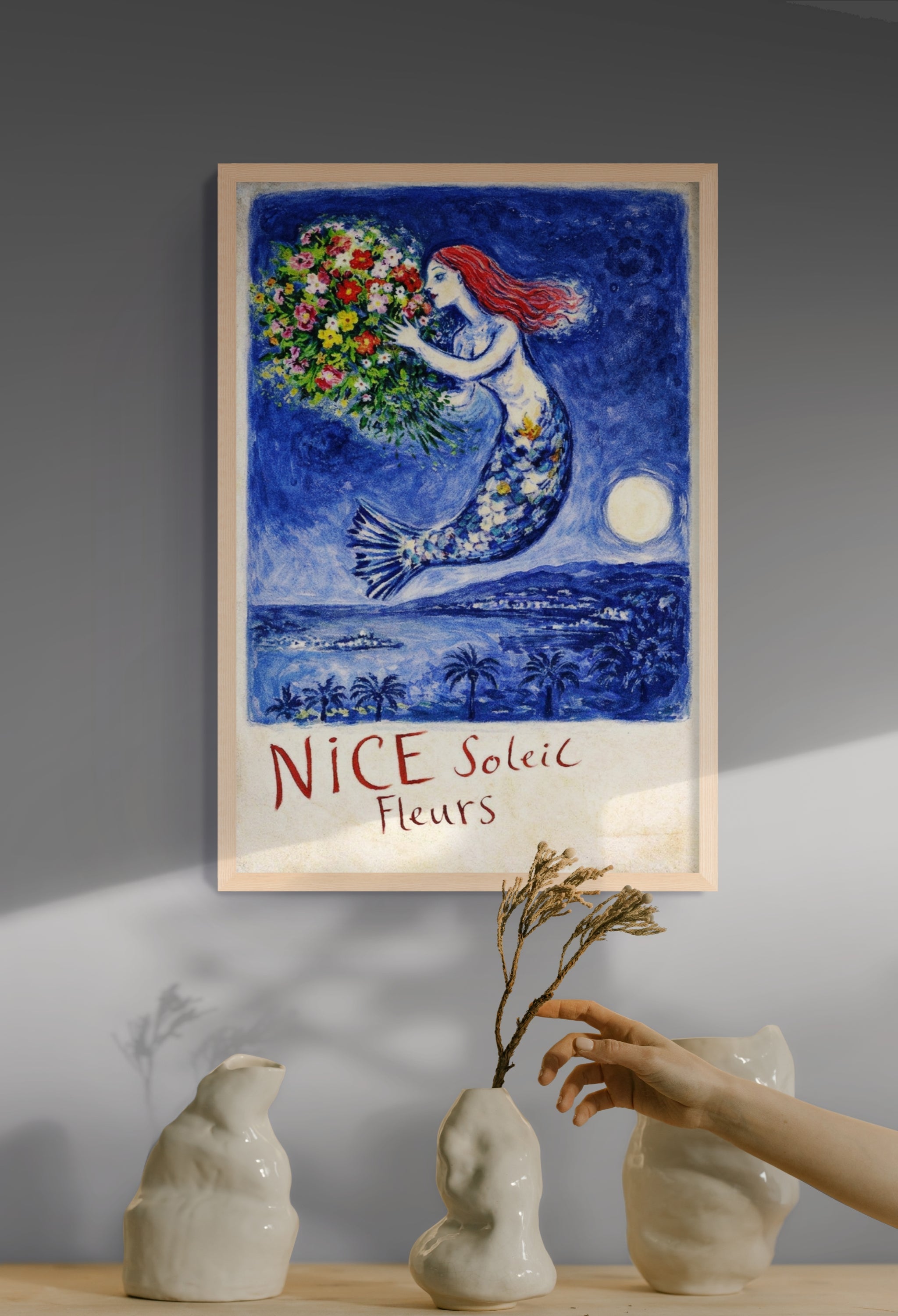 Mondlicht über Porto Celeste – Wandbild auf Leinwand, Aluminium oder Poster