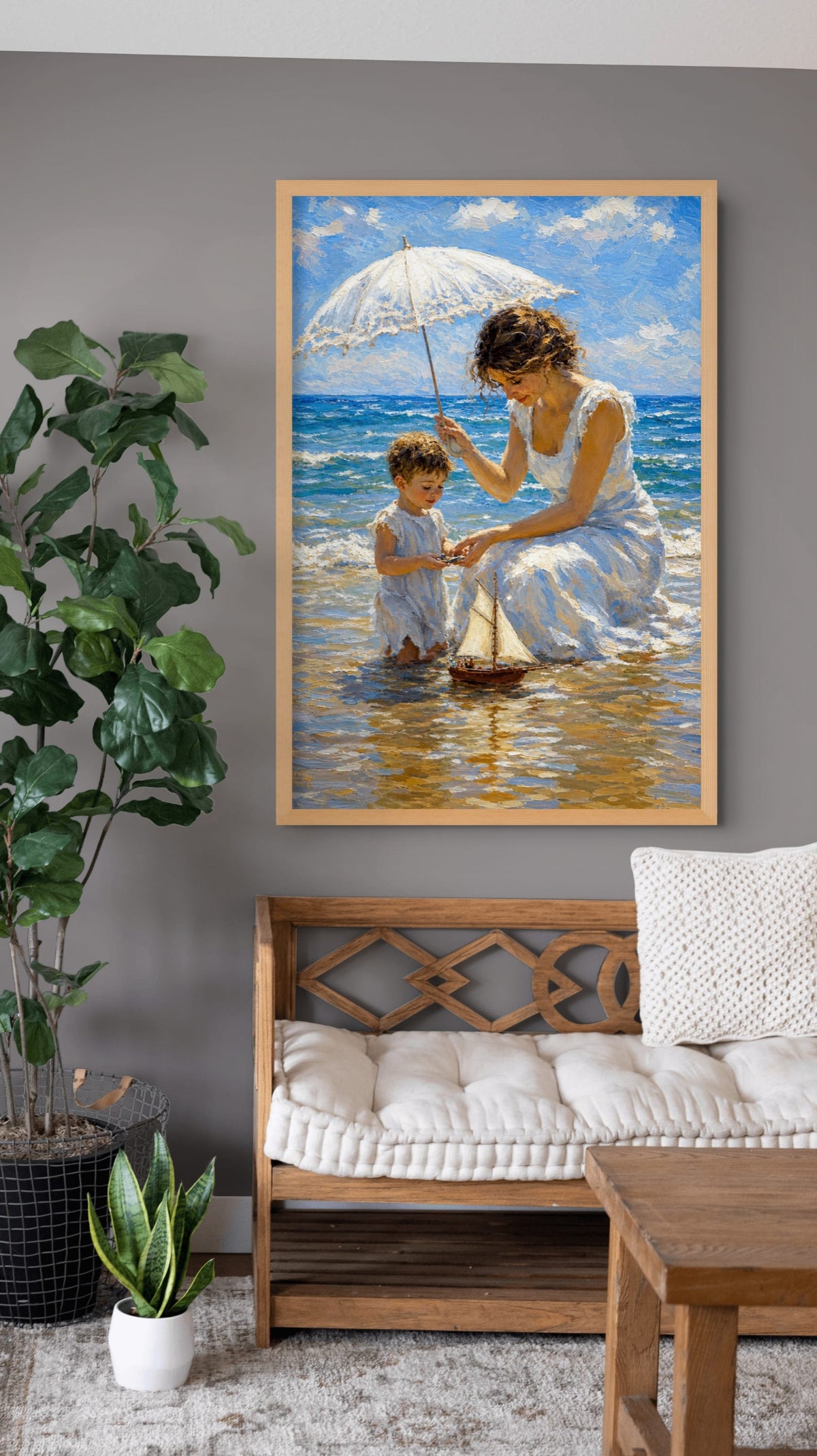 Zeezout en Zeilbootdromen Schilderij