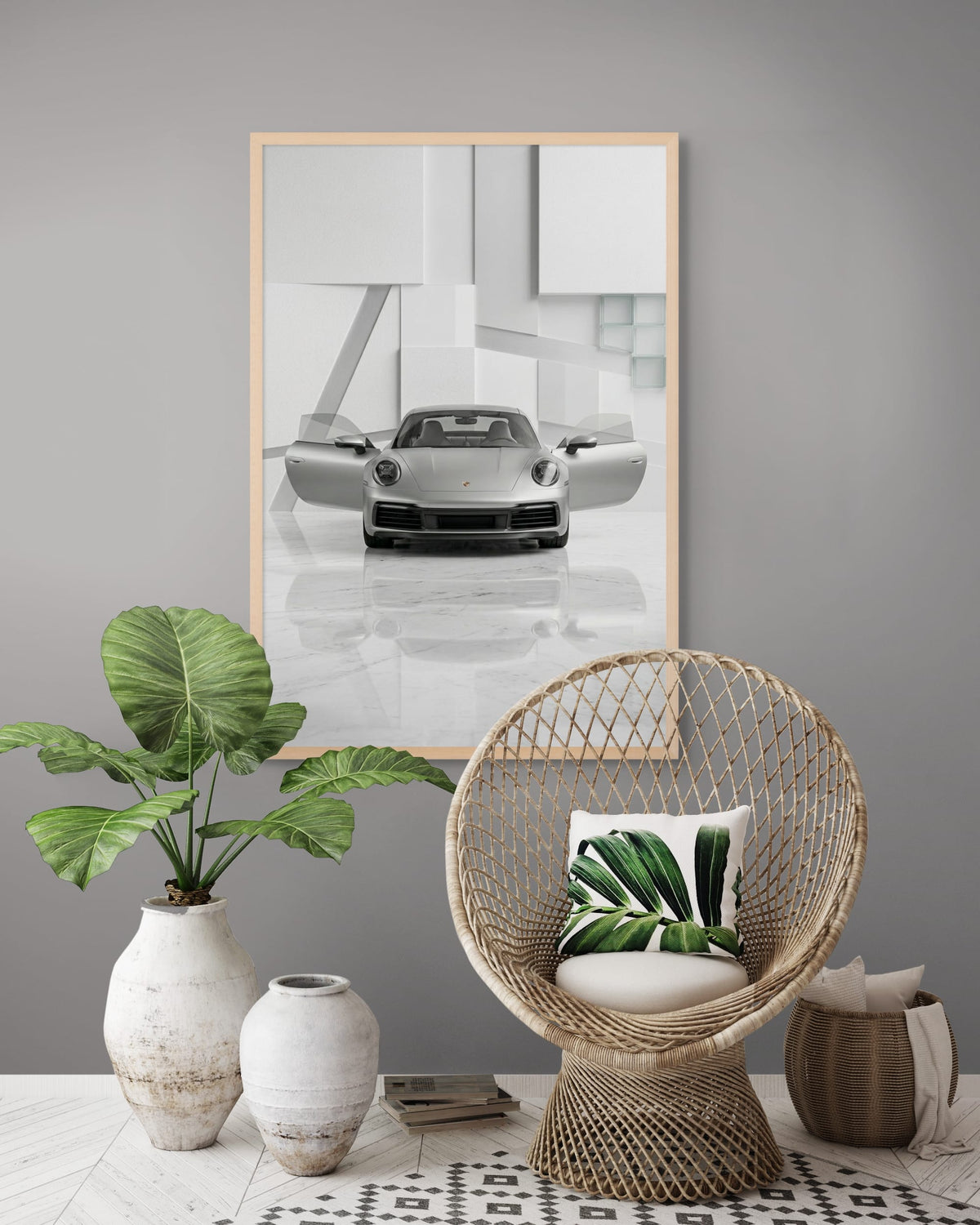 Zilverstilte op Vier Wielen Wanddecoratie | ArtifyCanvas