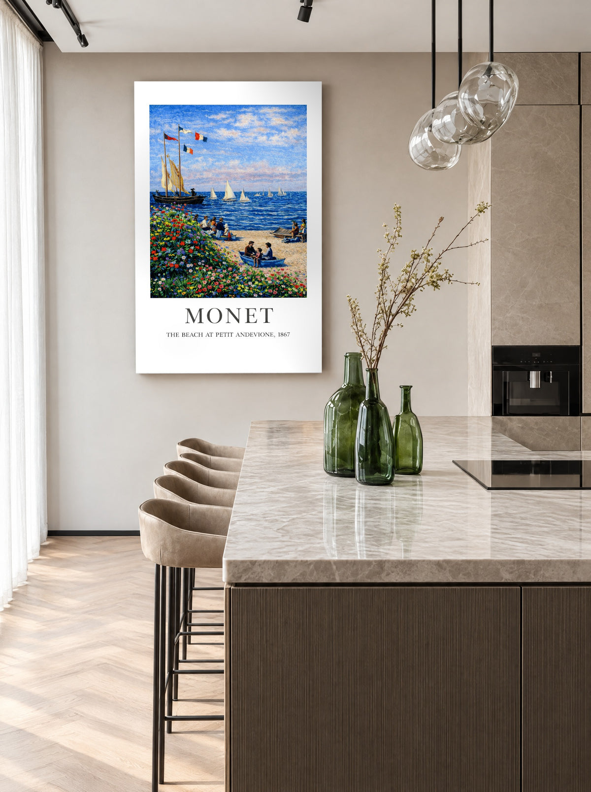 Zomerbries aan Zee als canvas zonder lijst aan de muur