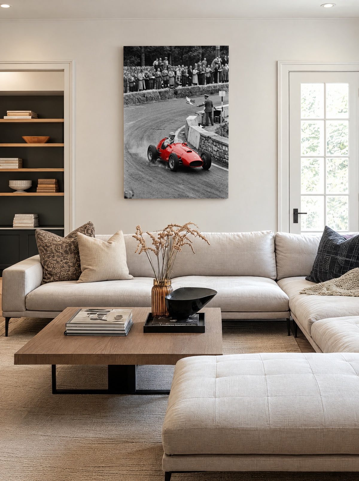 Zwaai naar de Finish als canvas zonder lijst aan de muur
