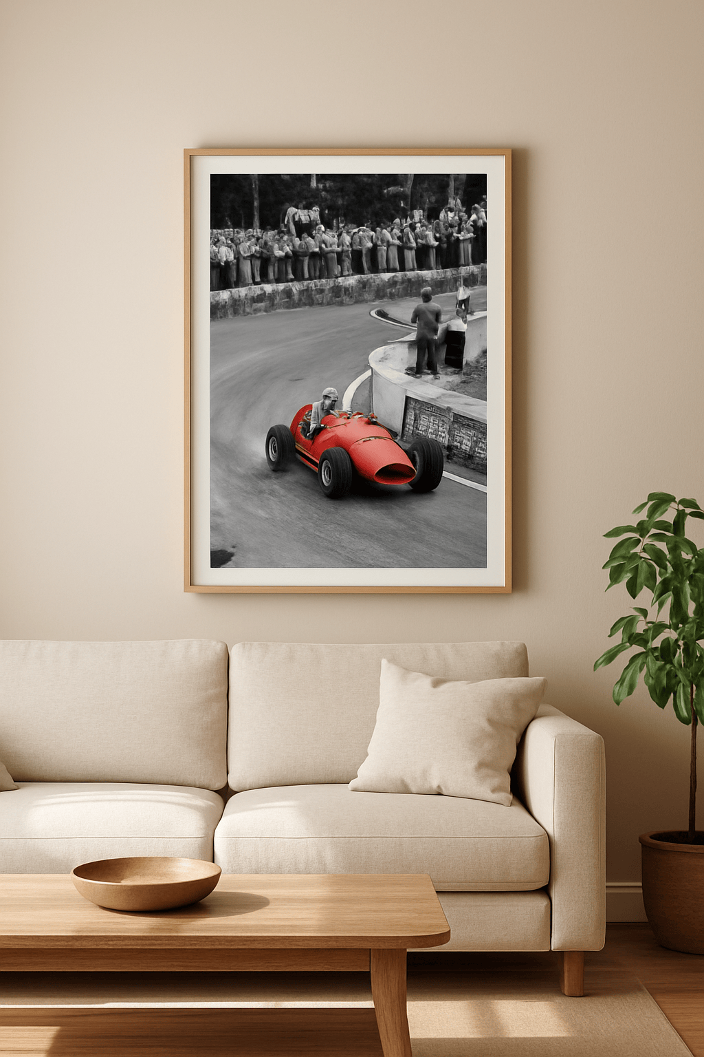 Zwaai naar de Finish Schilderij — sfeerbeeld in interieur