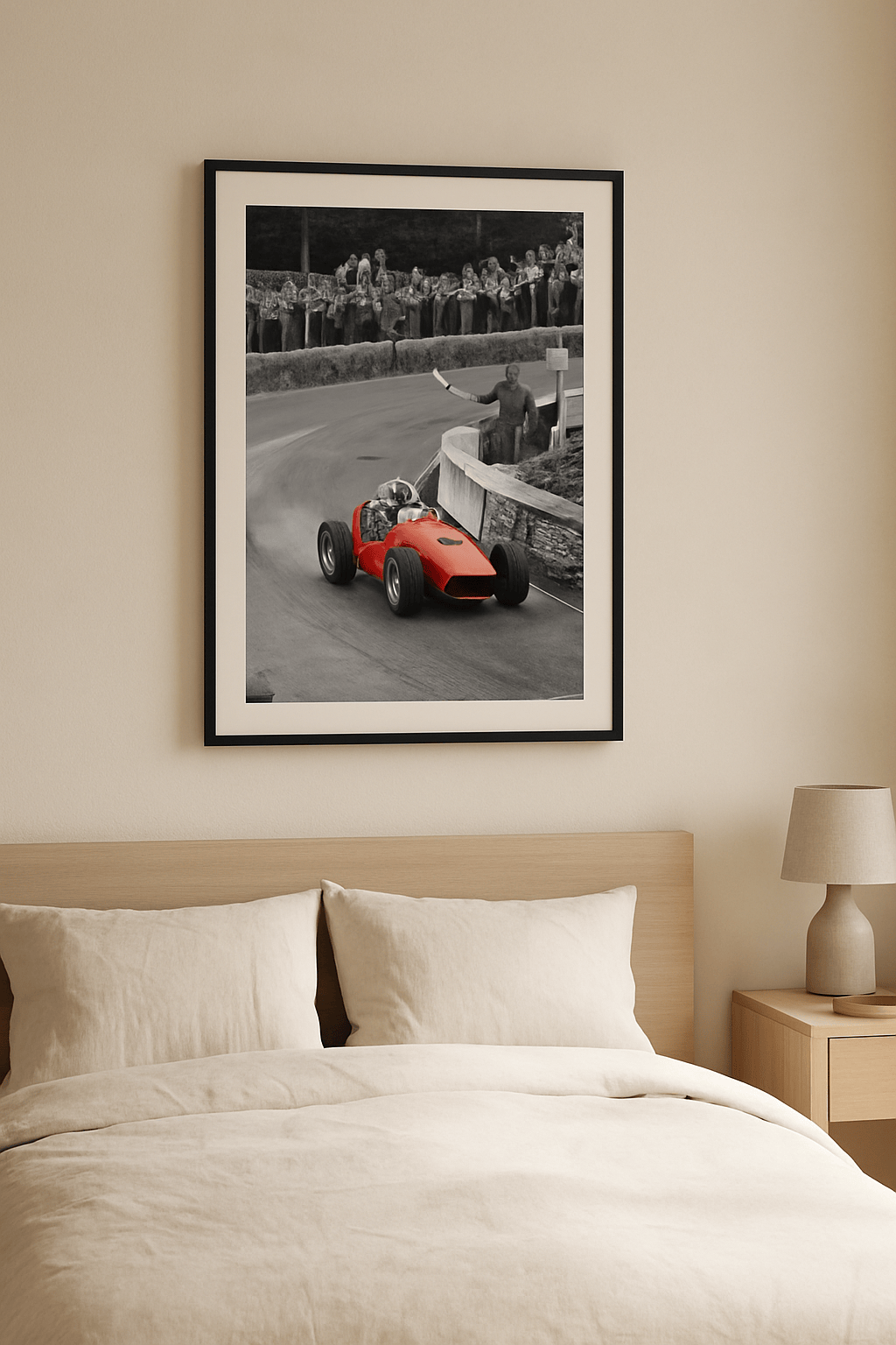Zwaai naar de Finish Schilderij — sfeerbeeld in interieur